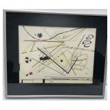 Framed Abstract Geometric Composition Artwork