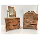 Vintage Wooden Dollhouse Dressers