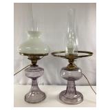 Two Vintage Electrified Lamps