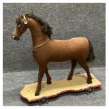 Antique Horse on Rolling Stand