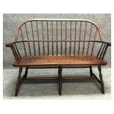 Solid Wood Crafted Windsor Style Bench