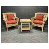 Three Pieces Wicker