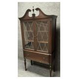 Vintage Mahogany Glass Cabinet