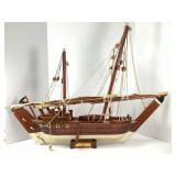 Wooden Model of a Traditional Arabian Dhow