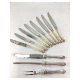 Sterling Handle Knives