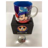 Swarovski Crystal Disney Paperwight and Mickey Cup
