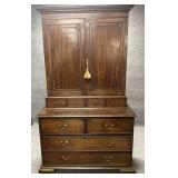 Antique Blind Door Step Back Cupboard