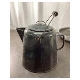 Vintage Graniteware Cowboy Coffee Pot