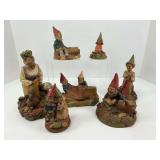 Seven Tom Clark Gnome Figurines