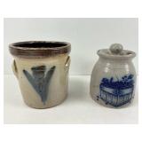 Two Stoneware Crocks