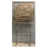 Fossil Art in Metal Stand