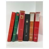 Six Empty Stamp Collection Binders