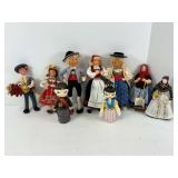 Nine Assorted Dolls