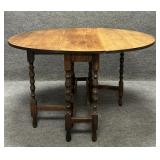 Antique Solid Wood Gate Leg Dining Table