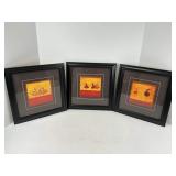 Three Framed Art Prints By Thierry Ona