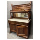 Antique Marble Top Buffet