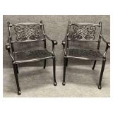 Two Metal Deck Chairs