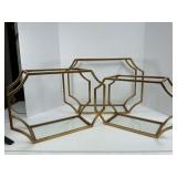 Wall Mount Display Shelves with Glass Bottoms