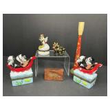 Disney Trinket Boxes Plus Cow, Noise Maker