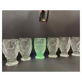 Six Uranium Glass Tumblers