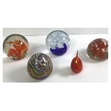 Vintage Art Glass Paperweights