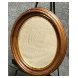 Wooden Framed Oval Shadowbox Mirror