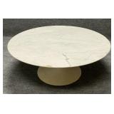 Two Piece Large Round Marble Top Low Profile Table