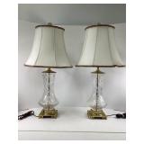 Brass and Cut Crystal Lamps