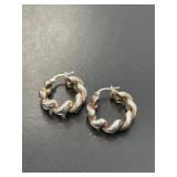 Pair Sterling Hoops