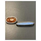 Two Sterling Brooches