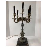 Gilt Cherub Candelabra Lamp