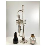 Vintage Getzen Silver Plate Trumpet
