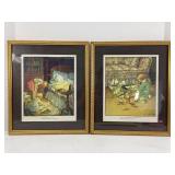 Set of Framed Clara M Burd Prints