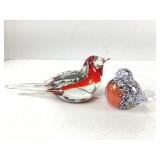 Art Glass Bird Figurines