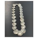 Heavy Hammered Sterling Designer Necklace