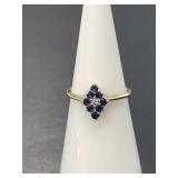 10 KT Sapphire and Diamond Ring
