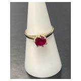 10 KT Vintage Ruby Ring