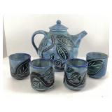 Signed Teapot and Cups