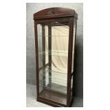 Mirrored Back Dark Wood Finish Curio