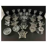 Twenty Four Clear Glass Candle Holders