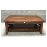 One Drawer Slatted Sides Coffee Table