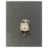 14 KT WG Single Diamond Earring