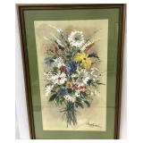 Signed Floral Bouquet Artwork