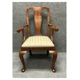Henkel Harris Black Cherry Queen Anne Armchair
