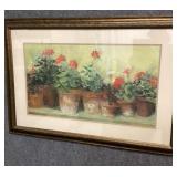 Kathleenï¿½s Geraniums Print by Carol Rowan