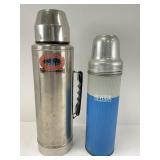Two Vintage Thermos Bottles