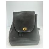 Vintage Coach Back Pack Black Leather