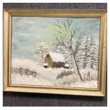 Winter Barn by Evelya