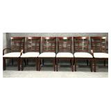 Set of Six Mahogany Finish Wooden Chairs