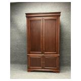 Cherry Armoire with Two Top Sliding Doors